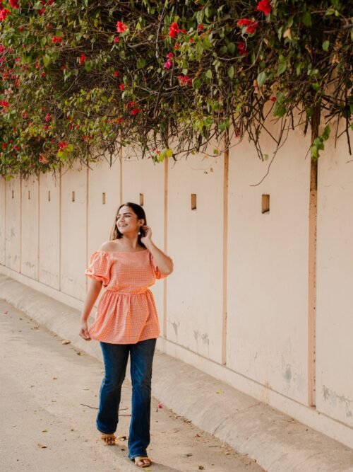 Pink Printed Sleeveless Cotton Top