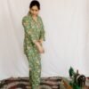 Sage Green Floral Printed Cotton Co-Ord Set