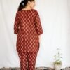 JAT02372-scaled-1.jpg Maroon & Beige Printed Cotton Co-Ord Set